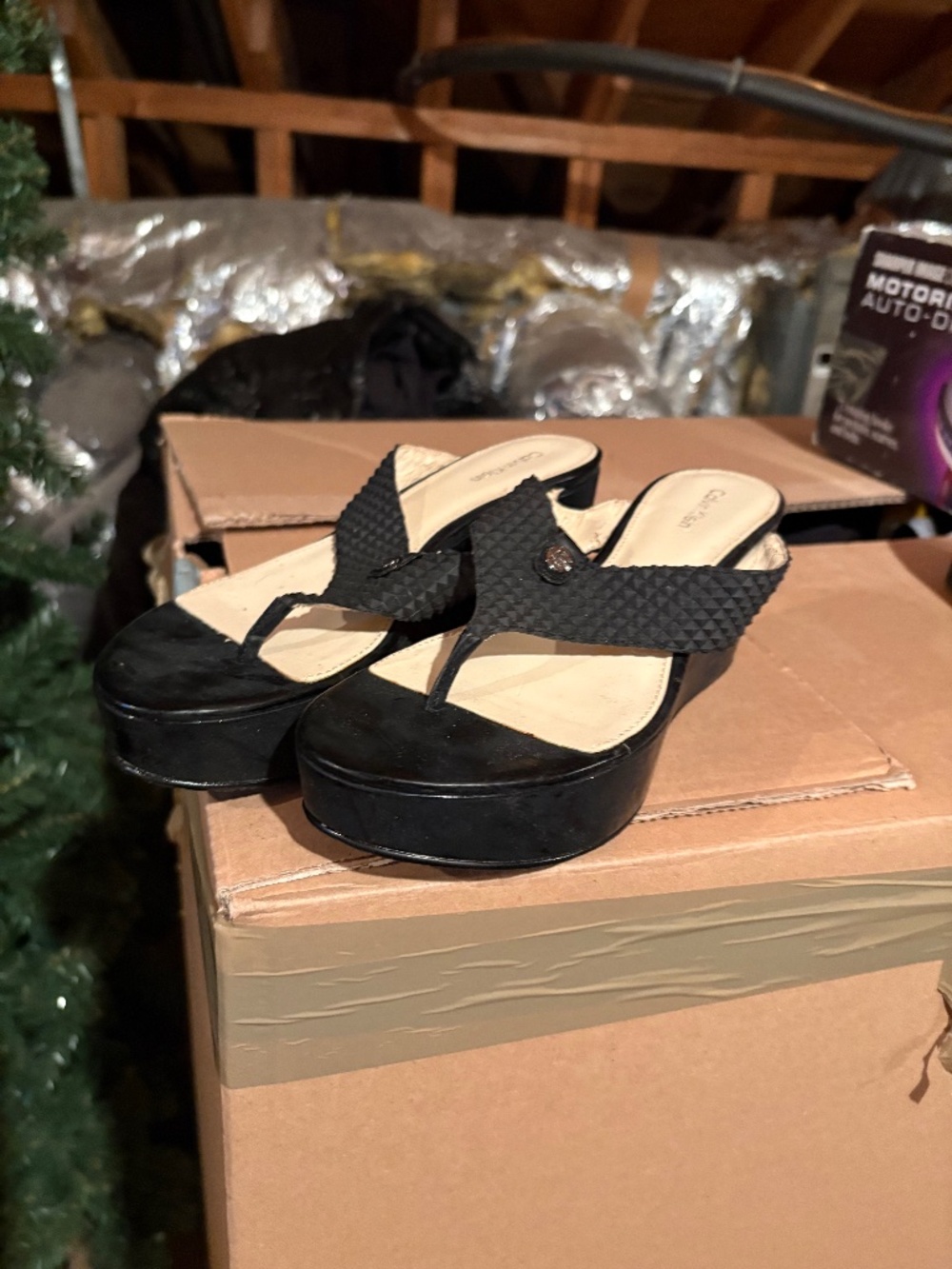 Calvin Klein platform sandal black